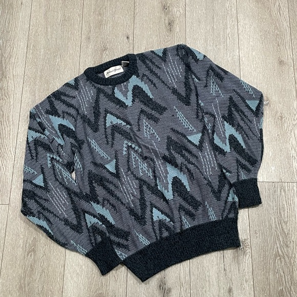 Vintage 80s 3d coogi style sweater size large - Picture 1 of 7